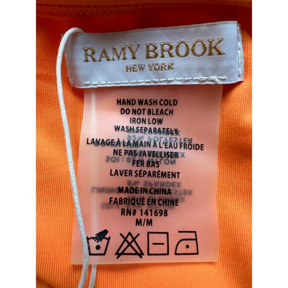 RAMY BROOK SIZE MEDIUM ISLA BIKINI SWIM BOTTOMS APRICOT ORANGE NEW - Picture 5 of 10